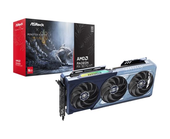 Asrock RX9070XT Monster Hunter Wild 16G graphics card Видеокарты