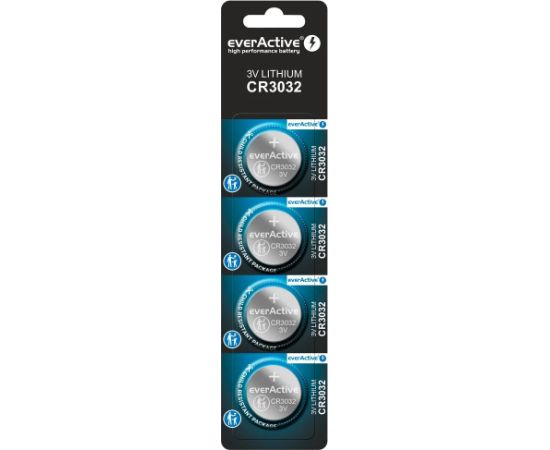 Lithium battery mini everActive CR3032 - blister 4 pcs. Батарейки, аккумуляторы
