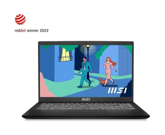 Notebook MSI Modern Modern 15 B7M CPU  Ryzen 7 7730U 2000 MHz 15.6" 1920x1080 RAM 16GB DDR4 3200 MHz SSD 1TB AMD Radeon Graphics Integrated ENG Card Reader microSD Windows 11 Home Black 1.7 kg MODERN15B7M-477NL Portatīvie datori