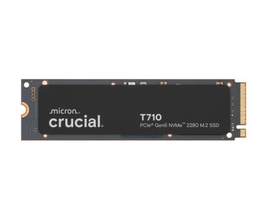 SSD CRUCIAL T710 2TB M.2 PCIe Gen5 NVMe Write speed 13800 MBytes/sec Read speed 14500 MBytes/sec TBW 1200 TB CT2000T710SSD5 Жесткие диски (SSD)