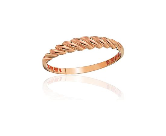 Zelta gredzens #1101231(Au-R), Sarkanais Zelts 585°, Izmērs: 18, 1.11 gr. Sieviešu