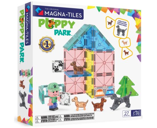 MAGNA-TILES Magnētiskais konstruktors Kucēnu parks, 27 gab. Konstruktori 