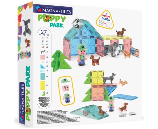 MAGNA-TILES Magnētiskais konstruktors Kucēnu parks, 27 gab. Konstruktori 