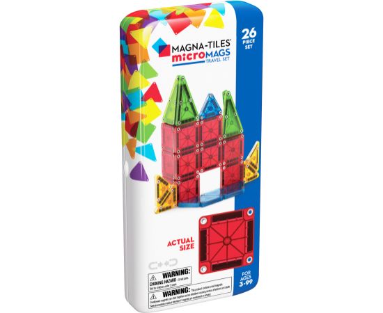 MAGNA-TILES Micromags ceļojumu komplekts, 26 gab. Konstruktori 