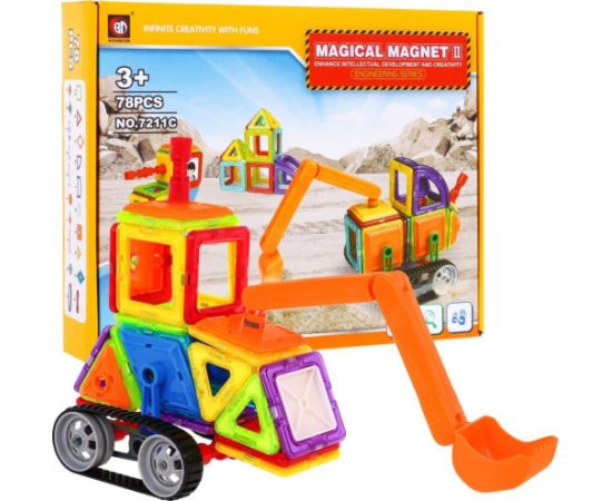 Klocki Magnetyczne Zestaw 78 elementów Konstruktori 