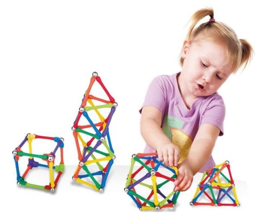 Woopie Klocki Magnetyczne Konstrukcyjne Układanka Kreatywna 70 el. Konstruktori 