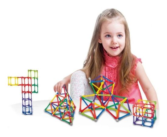 Woopie WOOPIE Klocki Magnetyczne Konstrukcyjne Układanka Kreatywna 180 el. Konstruktori 