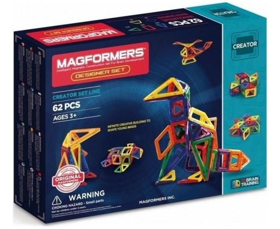 Magformers MAGFORMERS CREATOR DESIGNER 62 EL. (63081) Konstruktori 