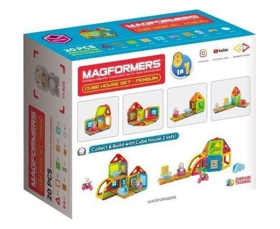 Lisciani Magformers Cube House Pingwin Konstruktori 