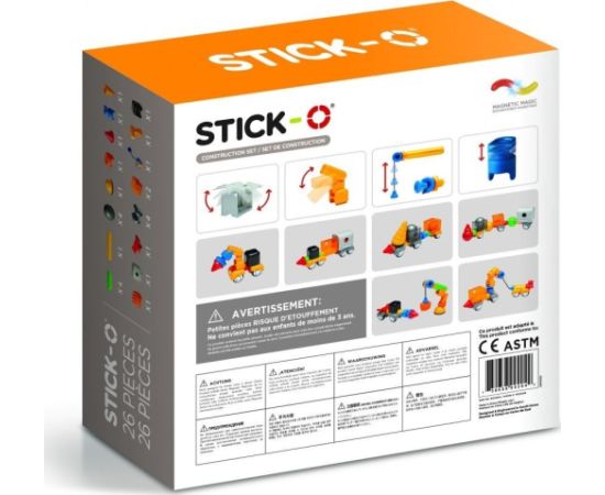 Magformers Klocki magnetyczne Stick-O zestaw konstrukcyjny 26 elementów (005-902004) Konstruktori 