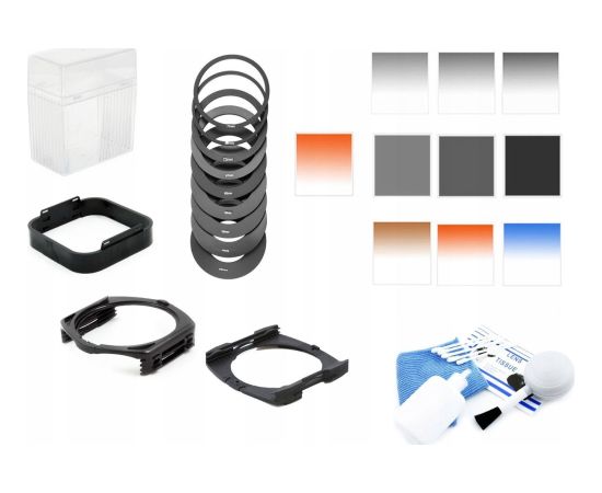 Filtr Massa ZESTAW typu COKIN P 28w1 Uchwyty Filtry Adaptery Pudełko Zestaw Czyszczący Statīvi un piederumi