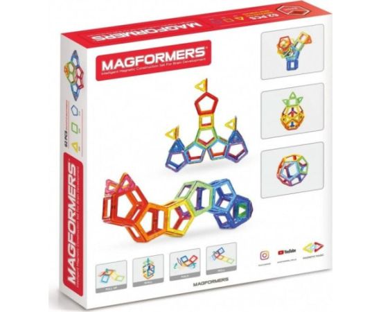 Magformers KLOCKI MAGFORMERS BASIC 62el NR KAT 701007 Konstruktori 