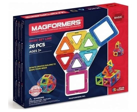 Magformers Klocki Basic 26el. (005-30877) Konstruktori 