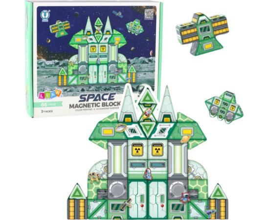 Leantoys Klocki Magnetyczne Kosmos Stacja Kosmiczna 4D 66el Konstruktori 