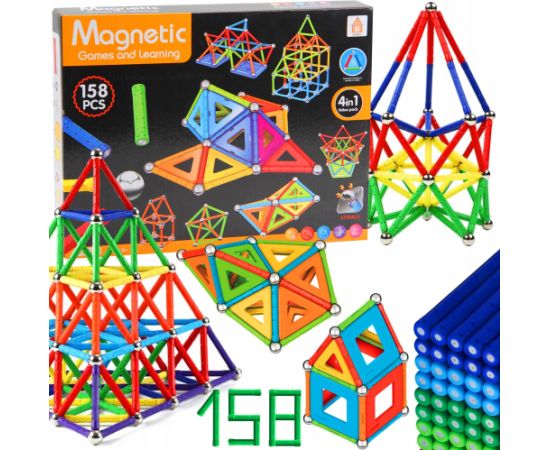 Trifox Klocki magnetyczne 158elem A-1030 78968 Konstruktori 