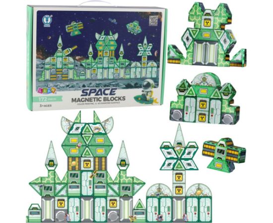 Leantoys Klocki Magnetyczne Kosmos Stacja Kosmiczna 4D 172el LEAN Toys Konstruktori 