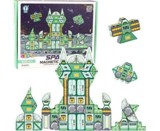 Leantoys Klocki Magnetyczne Kosmos Stacja Kosmiczna 4D 108el LEAN Toys Konstruktori 