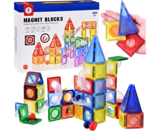 Jokomisiada Klocki magnetyczne 123-elementy kulodrom tor kulki ZA4719 Konstruktori 