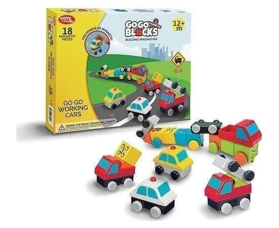 Teka Klocki magnetyczne Ruchome Samochody 18el Konstruktori 