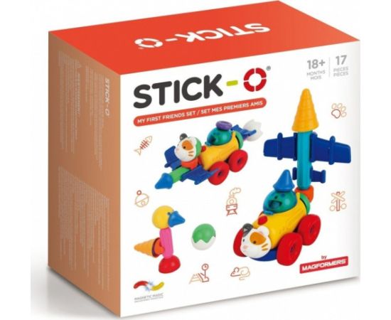 Magformers STICK-O ZESTAW Z PRZYJACIÓŁMI 17 EL. Konstruktori 