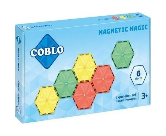 Klocki magnetyczne 6 p?yt hexagon 14cm Konstruktori 