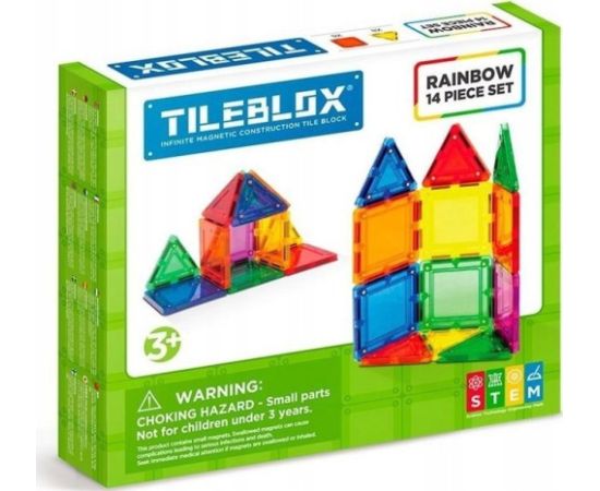 Magformers TILEBLOX ZESTAW TĘCZOWY 14 EL. Konstruktori 