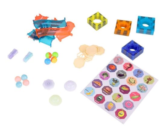 Jokomisiada Klocki Magnetyczne 3D dla dzieci Zbuduj Świecący Tor Kulkowy 49 ele ZA5250 Konstruktori 