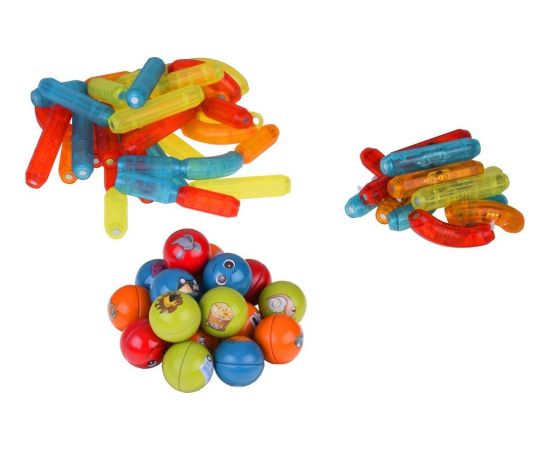 Jokomisiada Klocki magnetyczne 3D Kolorowe Podświetlane klocki dla dzieci 76ele ZA5239 Konstruktori 