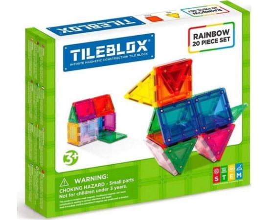 Tileblox Rainbow 20 pcs set Konstruktori 