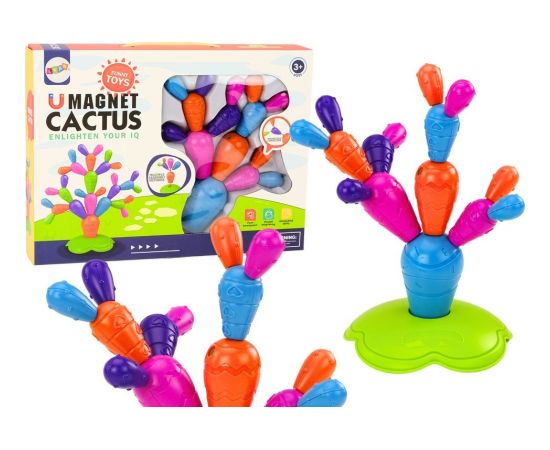 LeanToys Magnetyczny Kaktus Klocki Konstrukcyjne 16 Elementów Konstruktori 