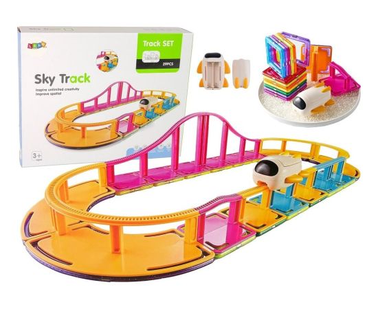 LeanToys Magnetyczne Klocki Konstrukcyjne Podniebny Tor 29 Elementów Konstruktori 