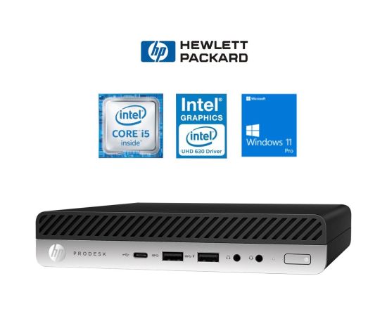 HP 600 G5 Desktop Mini i5-9500T 32GB 128SSD M.2 NVME WIN11Pro Atjaunoti personālie datori