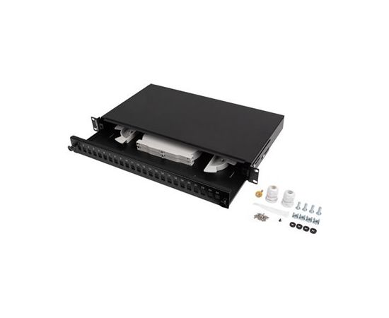 Lanberg Rackmount 19" 1U Fiber Patch panel 24xSC Simplex/24XLC Duplex Black + Accessories Lanberg Серверы и компоненты серверов