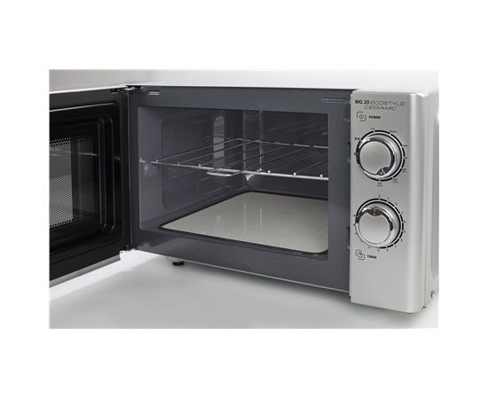 Caso Ecostyle Ceramic 03316 mikroviļņu krāsns 700W Grill Silver Mikroviļņu krāsnis