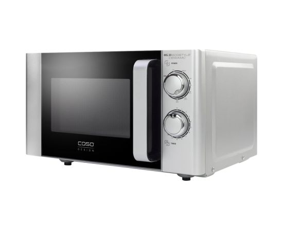 Caso Ecostyle Ceramic 03316 mikroviļņu krāsns 700W Grill Silver Mikroviļņu krāsnis