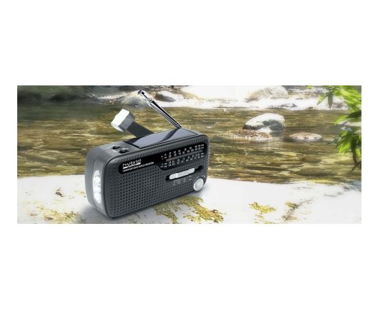 Muse Radio Power supply by dynamo and solar MH-07DS Black Jaunumi - Audio-Video