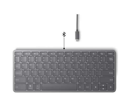 Lenovo Accessories Multi-Device Wireless Keyboard (US-ENG) Lenovo Lenovo Tab Keyboard Olympia Lenovo Multi-Device Wireless Keyboard  (US-ENG) Luna Grey Standard Wireless English USB-C and Bluetooth Klaviatūras
