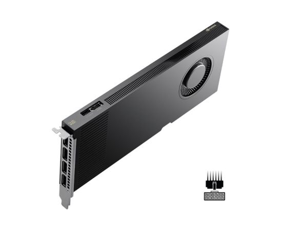 Pny Technologies PNY RTX PRO 4000 Blackwell, 24 GB GDDR7 ECC 192-bit, 140W, PCI Express 5.0 x16, 4 x Display Port 2.1, ATX bracket, 1x CEM5 16-pin power supply cable, FHML Single Slot, Small Box Grafiskās video kartes