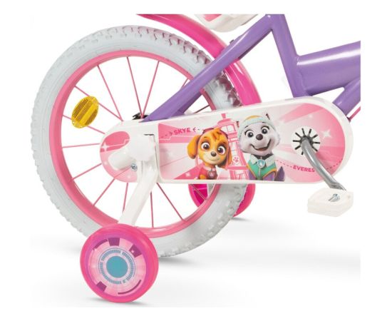 Rower dziecięcy 16" Psi Patrol Fiolet 1680 Girl + Kask dziecięcy Psi Patrol różowy TOIMSA 10896 Bērnu velosipēdi