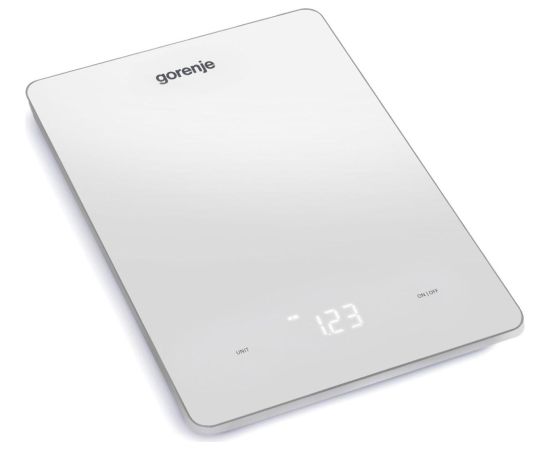Gorenje KT10LBW White Countertop Rectangle Electronic kitchen scale Svari (virtuves)