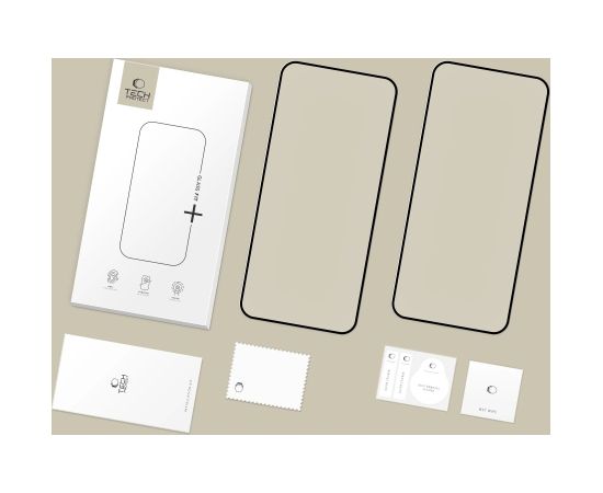 Tempered glass Tech-Protect Glass Fit+ 2-Pack Xiaomi Redmi 15T/15T Pro black Ekrānu aizsardzība