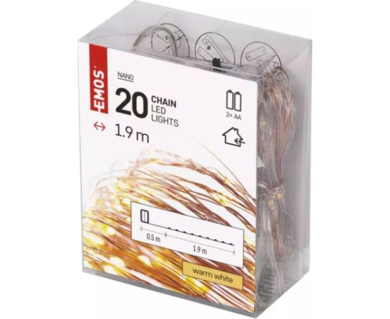 Emos 20LED XMAS NANO IP20 2AA T WW Декоративное освещение 