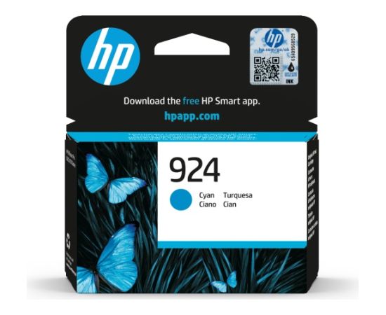 HP 924 (4K0U3NE) Ink Cartridge, Cyan Чернила для принтера