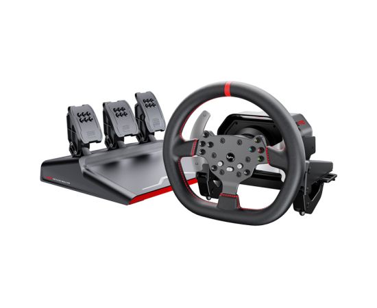 PXN-V10 Pro gaming set - steering wheel + pedals + mounting clamps (PC / PS4 / Xbox One / Xbox Series X|S) Piederumi konsolēm