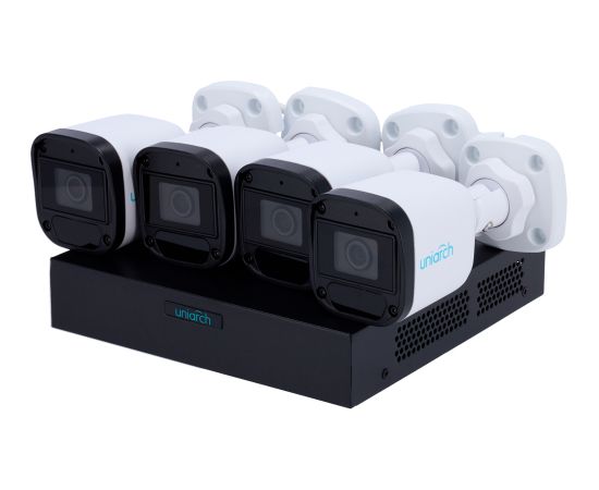 Uniarch 2MP IP videonovērošanas komplekts ar PoE (NVR + 4 bullet kameras) Videonovērošanas Komplekti