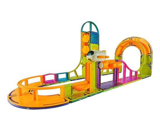 LeanToys Magnetyczne Klocki Konstrukcyjne Podniebny Tor 61 Elementów Konstruktori 