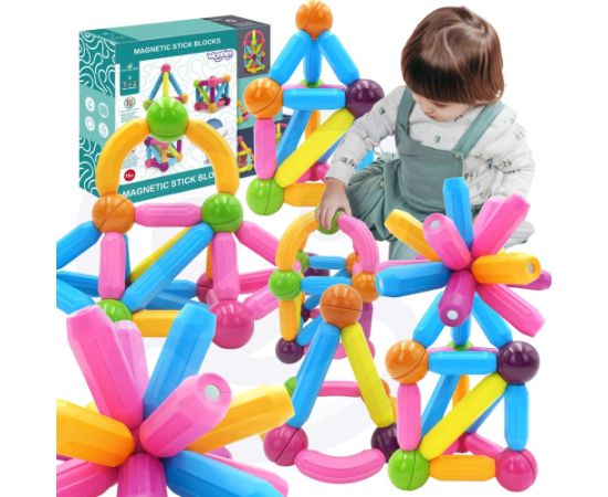 Woopie WOOPIE Magnetyczne Klocki Konstrukcyjne Edukacyjne Duże Grube 28 el. Konstruktori 