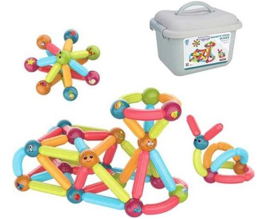 Woopie Magnetyczne Klocki Konstrukcyjne Edukacyjne 76 El. Konstruktori 