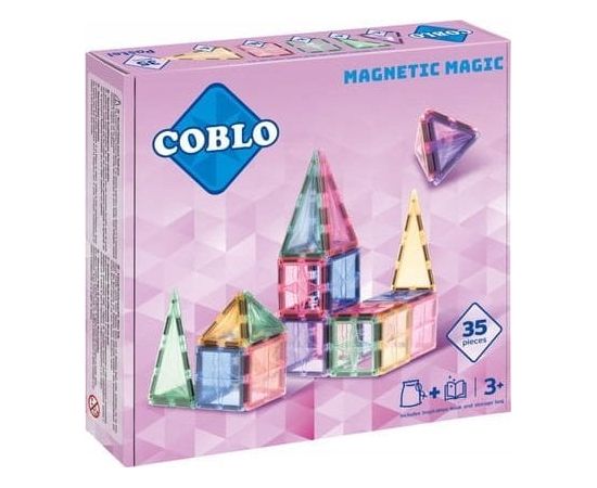 Magnetyczne klocki konstrukcyjne Pastel 35 el. Konstruktori 
