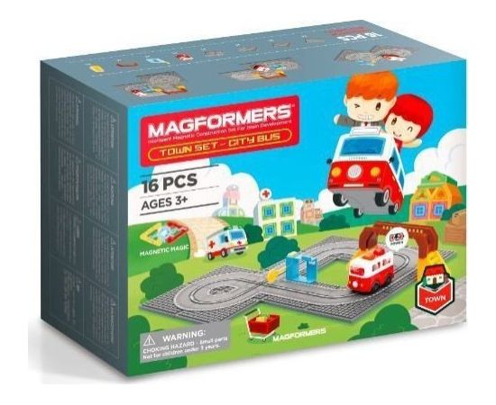 Magformers Klocki TOWN SET- CITY BUS Konstruktori 